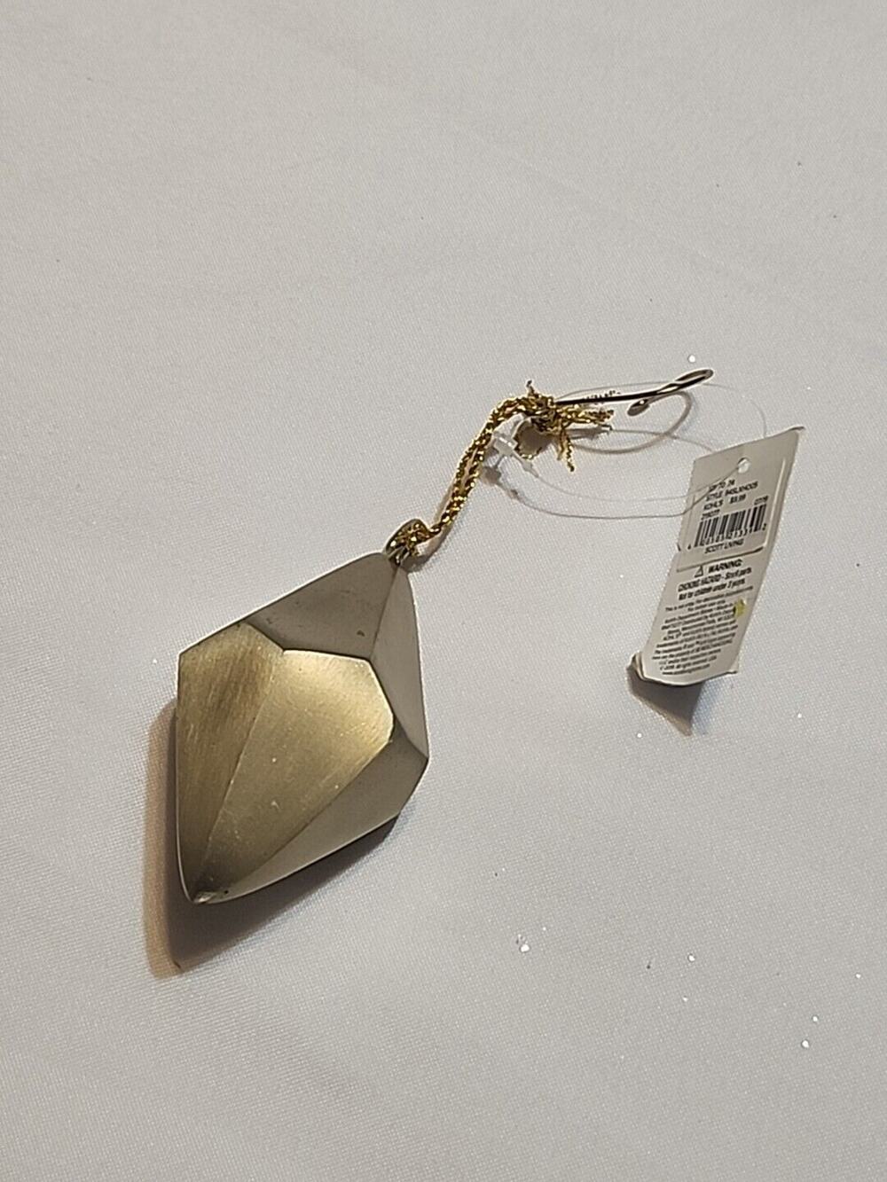 Luxe Gold Shaped Scott Living Christmas Ornament - Hook & Sinker NWT